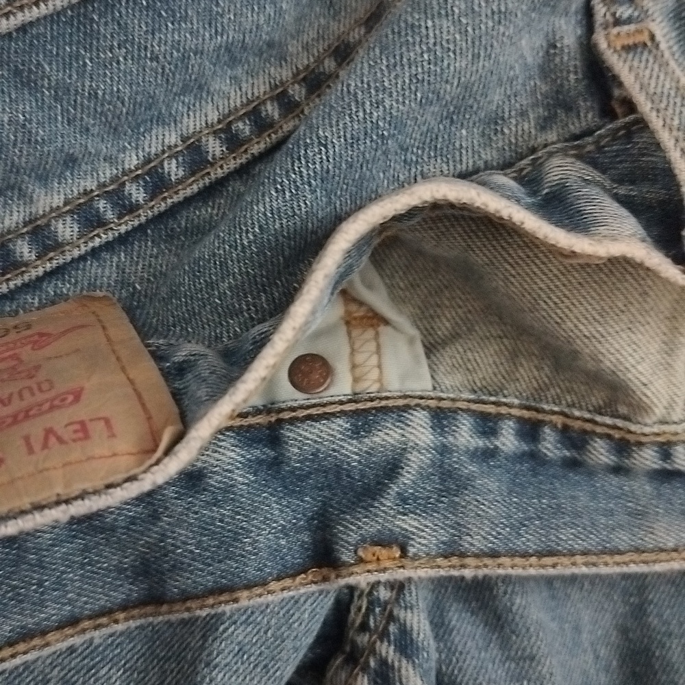 Levi's 569 Loose Straight Fit Denim Red Tab VTG 90s 100% COTTON 36x32 Blue Wash - Picture 14 of 17